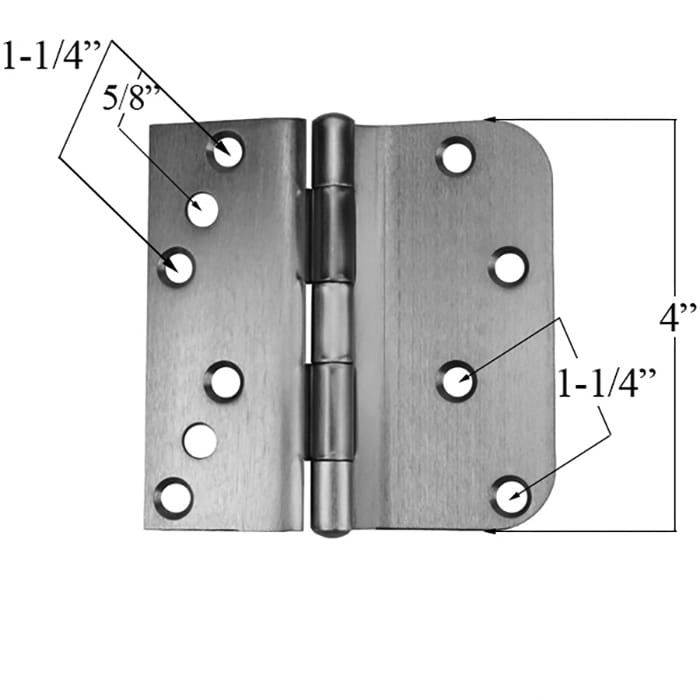Peachtree Door Hinge 4 x 4 Offset Leaf  Plain Bearing Outswing Door - Peachtree Door Hinge 4 x 4 Offset Leaf  Plain Bearing Outswing Door