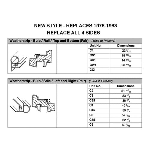 Andersen Window Weatherstrip Bulb/Stile/Left and Right, PSC Casement Stile 6\' - Gray - Andersen Window Weatherstrip Bulb/Stile/Left and Right, PSC Casement Stile 6\' - Gray