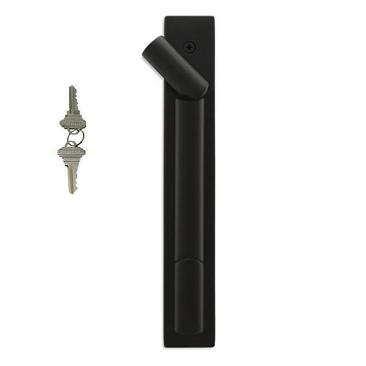 Marvin Contemporary Keyed Handle, Ultimate Sliding French Door - Matte Black