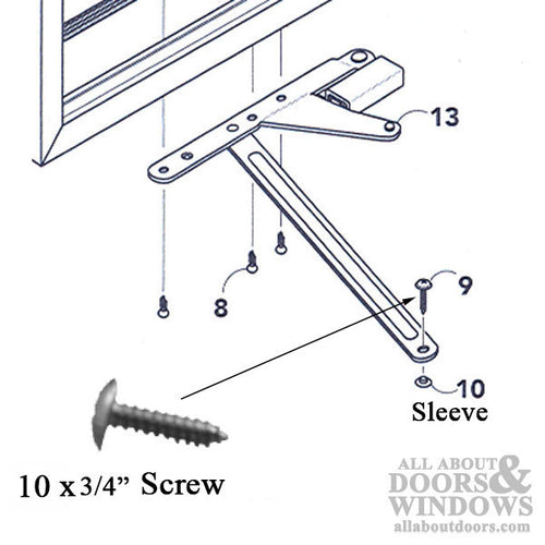 Peachtree Hinge Screw, Pivot: Ariel Casement window - Peachtree Hinge Screw, Pivot: Ariel Casement window