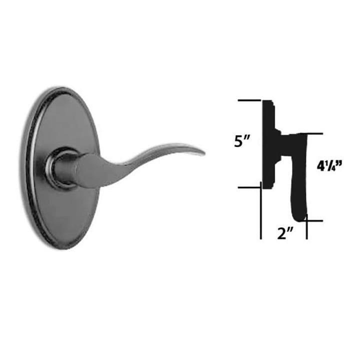 Weslock Bordeau Dummy Door Lever Right Handed Weathered Pewter Dummy Handle - Weslock Bordeau Dummy Door Lever Right Handed Weathered Pewter Dummy Handle