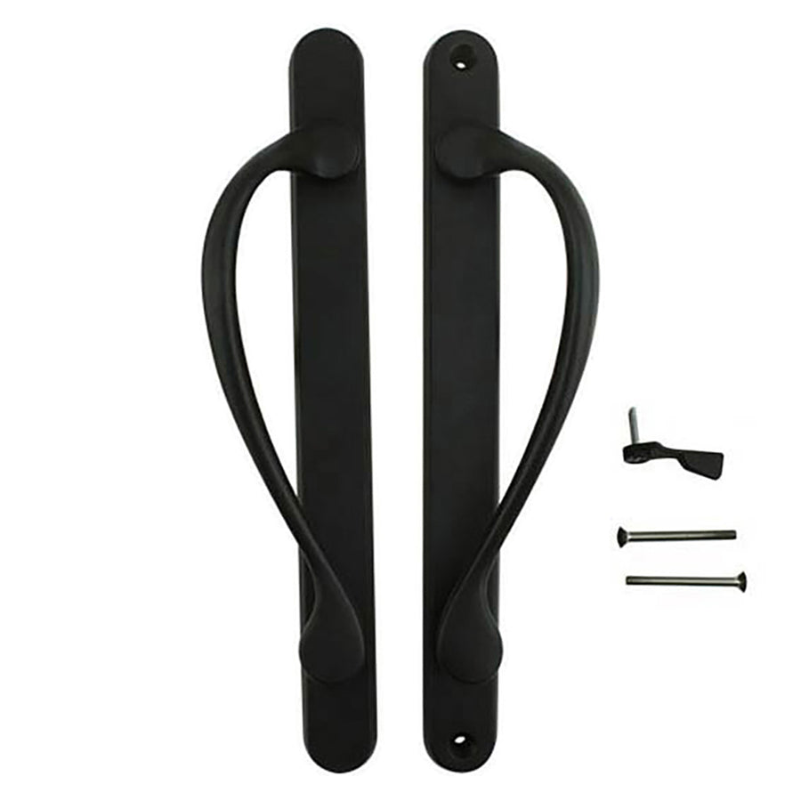 Marvin Active Non-Keyed, Narrow Sliding Door Handle, Center Thumb -  Matte Black - Marvin Active Non-Keyed, Narrow Sliding Door Handle, Center Thumb -  Matte Black