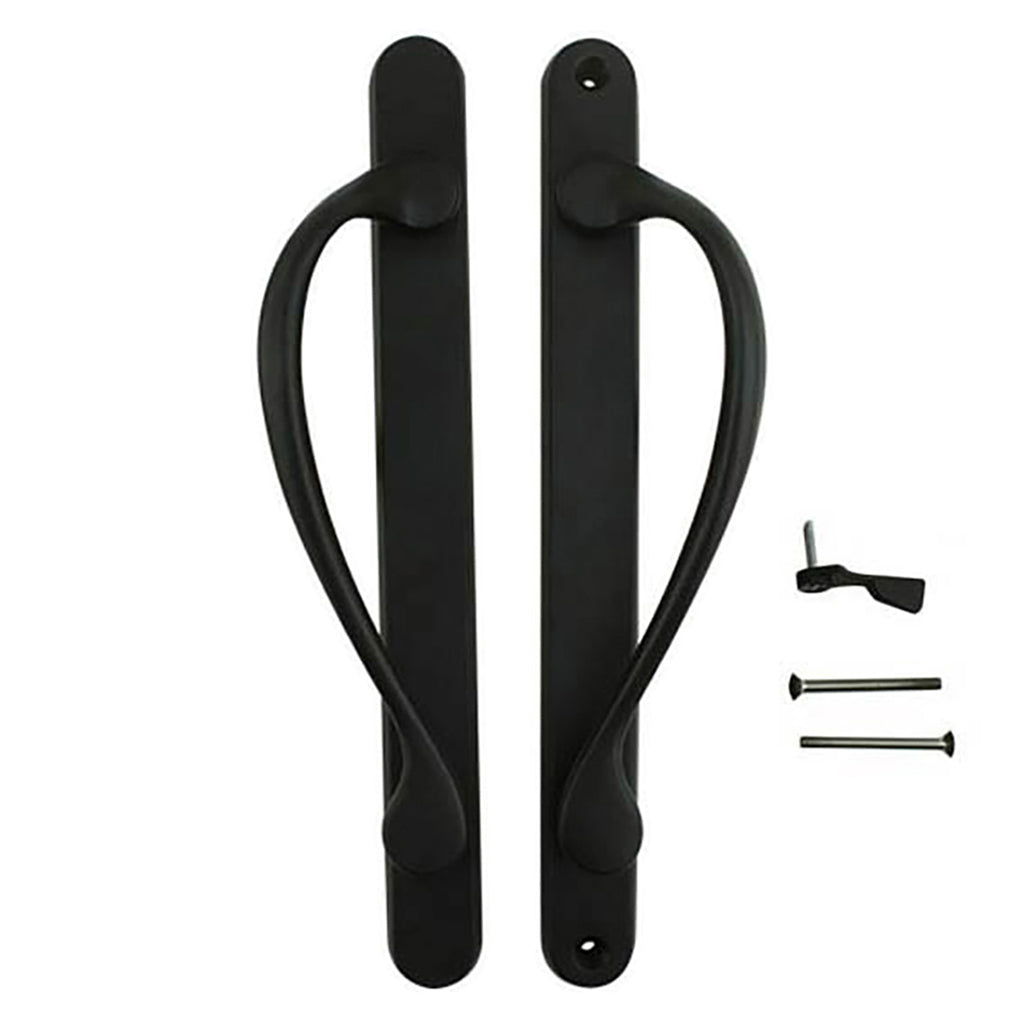 Marvin Active Non-Keyed, Narrow Sliding Door Handle, Center Thumb -  Matte Black - Marvin Active Non-Keyed, Narrow Sliding Door Handle, Center Thumb -  Matte Black