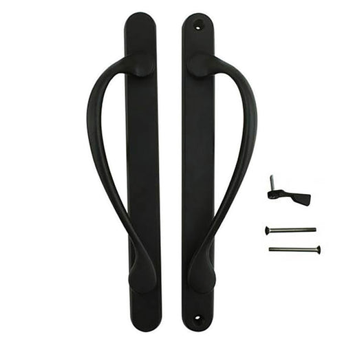 Marvin Active Non-Keyed, Narrow Sliding Door Handle, Center Thumb -  Matte Black - Marvin Active Non-Keyed, Narrow Sliding Door Handle, Center Thumb -  Matte Black