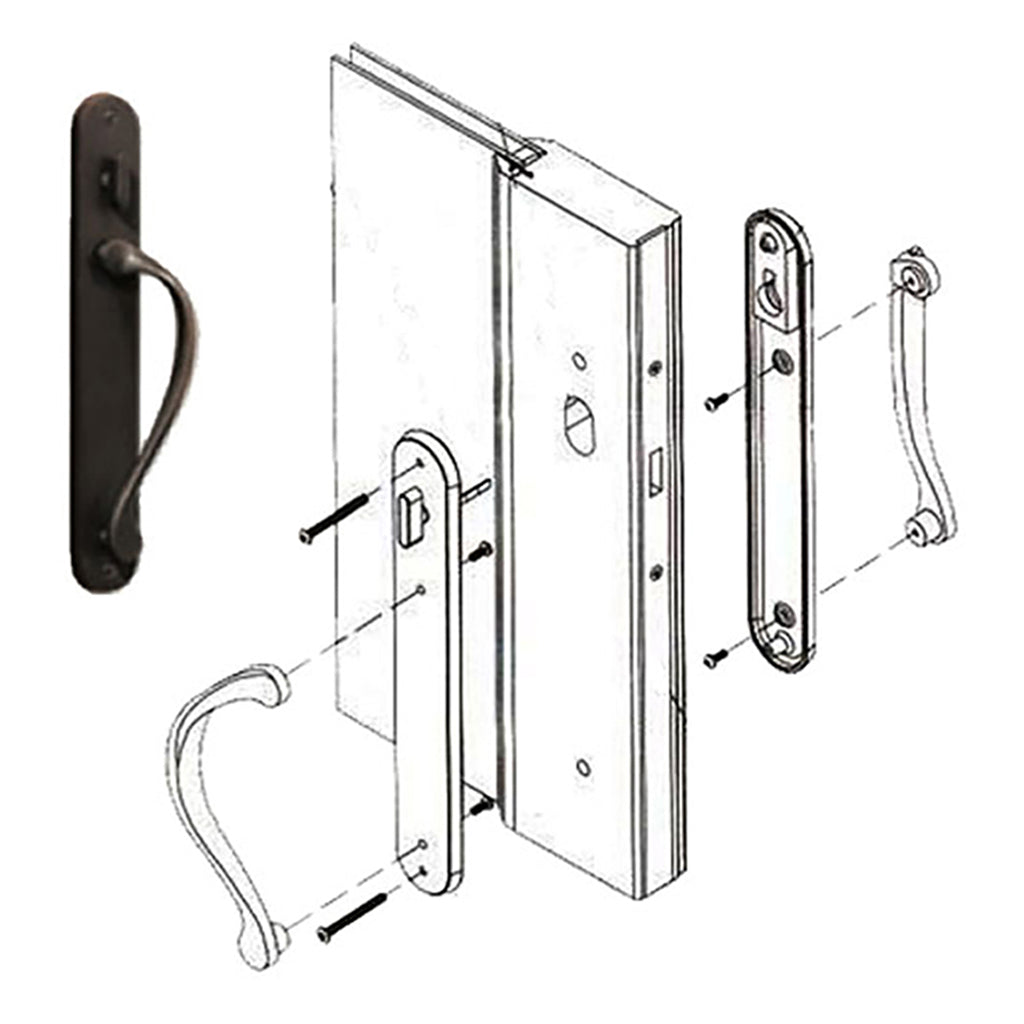 Marvin active Non-Keyed Ultimate Sliding French Door wide trim - Oil Rubbed Bronze - Marvin active Non-Keyed Ultimate Sliding French Door wide trim - Oil Rubbed Bronze