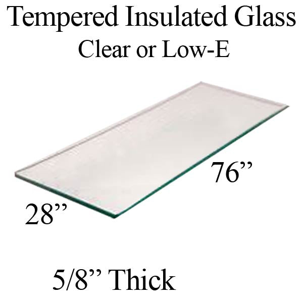 Tempered Patio Glass, 28 x 76 x 5/8 inch - Tempered Patio Glass, 28 x 76 x 5/8 inch