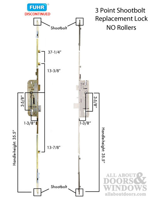 Fuhr Roller / Shoot Version, Active 6-Pt Lock, 8ft. Door - See Replacement Options - Fuhr Roller / Shoot Version, Active 6-Pt Lock, 8ft. Door - See Replacement Options