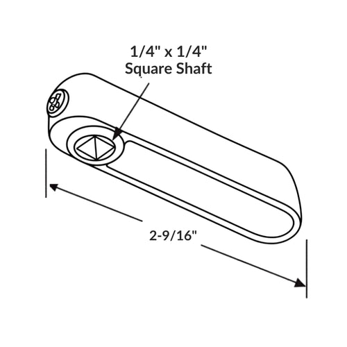 Lock Latch Handle,  Peachtree Double Hung Window, Plastic - White - Lock Latch Handle,  Peachtree Double Hung Window, Plastic - White