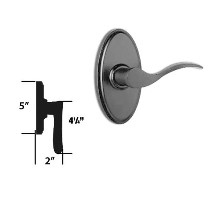 Weslock  Bordeau Passage Door Lever Right Hand Weathered Pewter Door Handle - Weslock  Bordeau Passage Door Lever Right Hand Weathered Pewter Door Handle