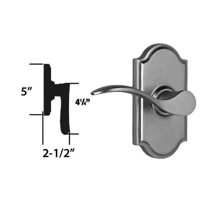 Weslock Bordeau Passage Leverset Left Hand Weathered Pewter Passage Door handle - Weslock Bordeau Passage Leverset Left Hand Weathered Pewter Passage Door handle