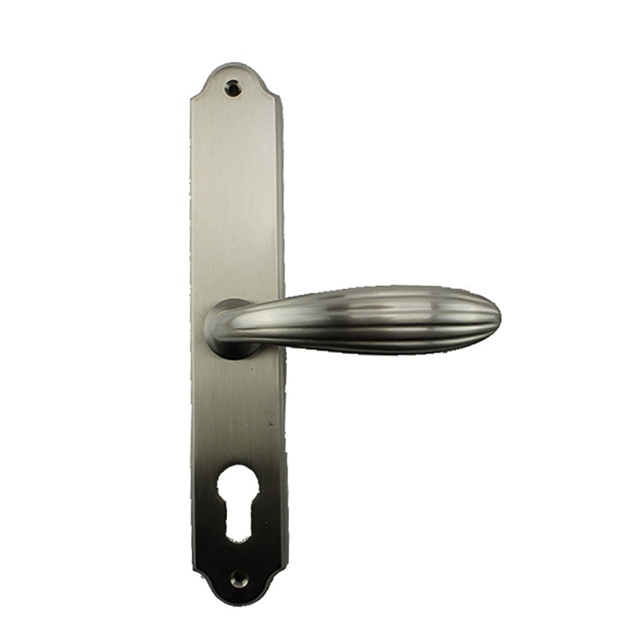 Elena Lever, Lara 68mm Backplate, Patio/ Inactive Handleset - Satin Nickel - Elena Lever, Lara 68mm Backplate, Patio/ Inactive Handleset - Satin Nickel