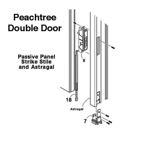 Peachtree Astragal Head / Foot Bolt Rod - Peachtree Astragal Head / Foot Bolt Rod