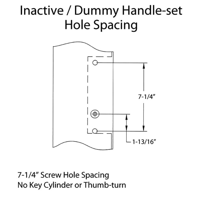 Marvin Inactive / Dummy Trim for Passive door  - PVD Brass - Marvin Inactive / Dummy Trim for Passive door  - PVD Brass