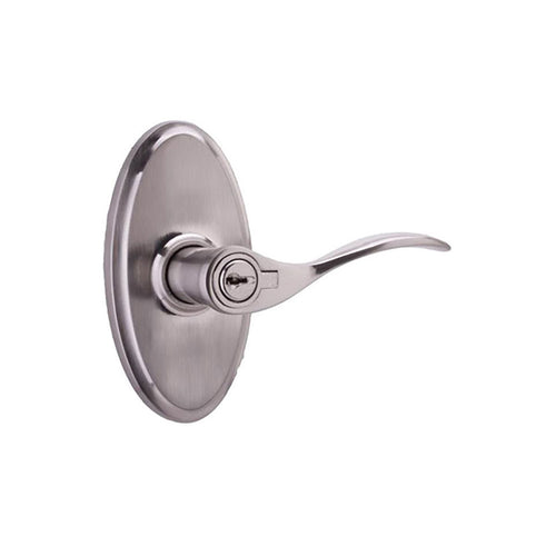 Weslock Bordeau Entry Door Lever Oval Satin Nickel Right Hand Keyed Door Handle - Weslock Bordeau Entry Door Lever Oval Satin Nickel Right Hand Keyed Door Handle