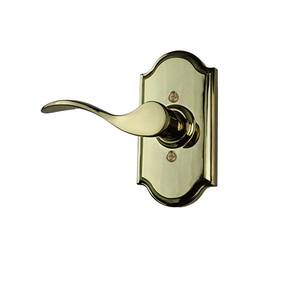 Weslock Bordeau Dummy Door Lever Premiere Polished Brass Left Hand Door Lever - Weslock Bordeau Dummy Door Lever Premiere Polished Brass Left Hand Door Lever