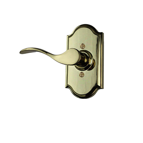 Weslock Bordeau Dummy Door Lever Premiere Polished Brass Left Hand Door Lever - Weslock Bordeau Dummy Door Lever Premiere Polished Brass Left Hand Door Lever