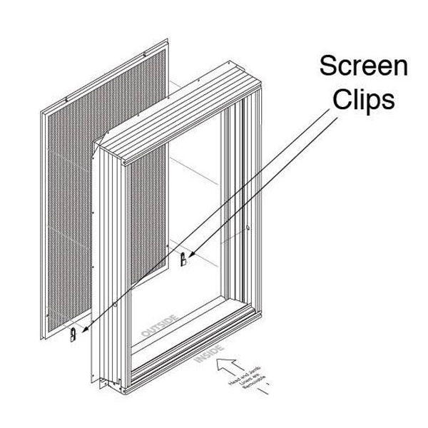 Ariel Double Hung Screen Latch Kit, Pair - Clear - Ariel Double Hung Screen Latch Kit, Pair - Clear