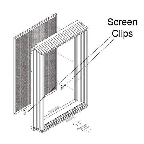 Ariel Double Hung Screen Latch Kit, Pair - Clear - Ariel Double Hung Screen Latch Kit, Pair - Clear