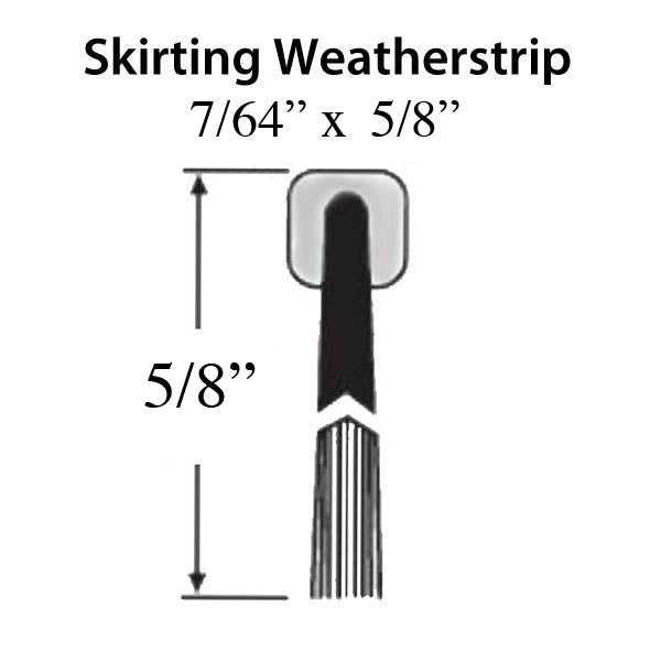 Skirting Door Weather Strip For Hinged Door and Commercial Door 0.635 Inch Seal - Skirting Door Weather Strip For Hinged Door and Commercial Door 0.635 Inch Seal