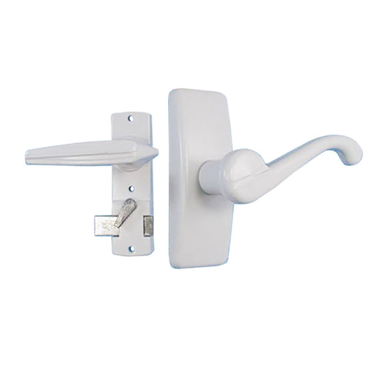 Pella Storm Door Lever Handle Set with Curved Lever