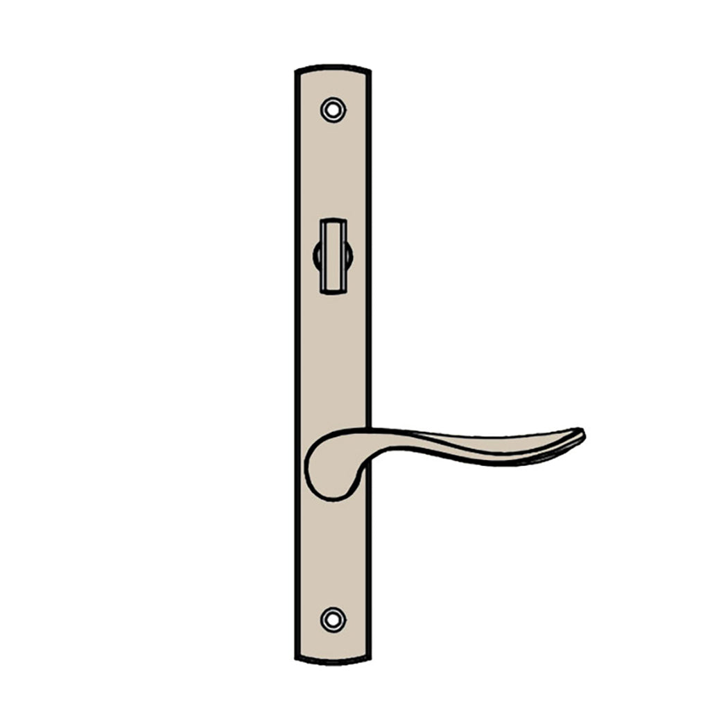 Truth Sentry Lock Handle Set, Modern, Painted over Zinc, Beige - Truth Sentry Lock Handle Set, Modern, Painted over Zinc, Beige