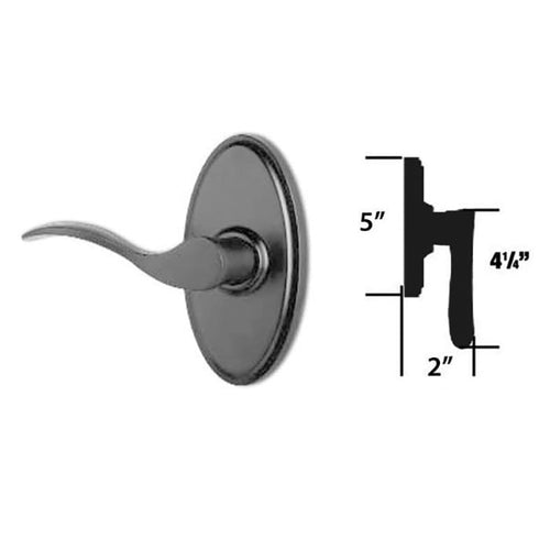Weslock Privacy Door Lever Bordeau Weathered Pewter Left Hand Privacy Door Lever - Weslock Privacy Door Lever Bordeau Weathered Pewter Left Hand Privacy Door Lever