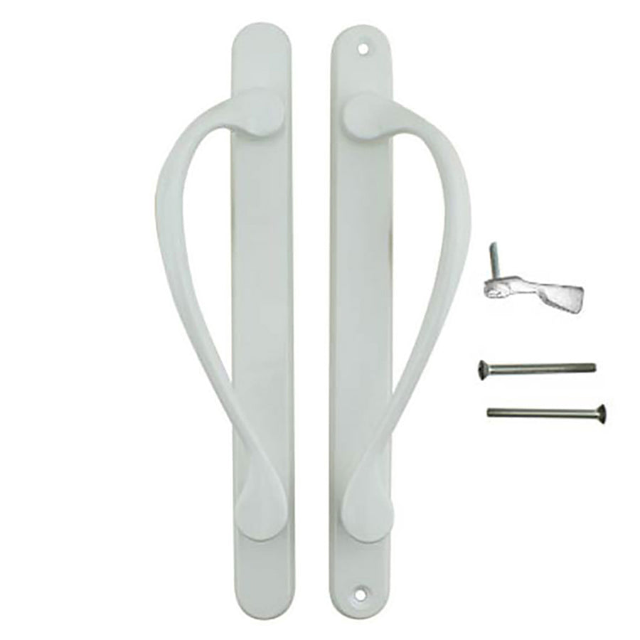 Marvin Active Non-Keyed, Narrow Sliding Door Handle, Center Thumb -  White - Marvin Active Non-Keyed, Narrow Sliding Door Handle, Center Thumb -  White