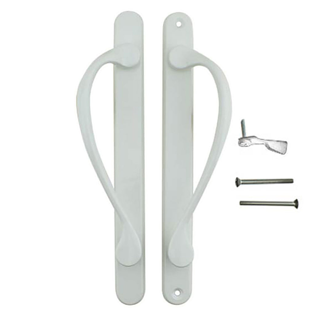 Marvin Active Non-Keyed, Narrow Sliding Door Handle, Center Thumb -  White - Marvin Active Non-Keyed, Narrow Sliding Door Handle, Center Thumb -  White