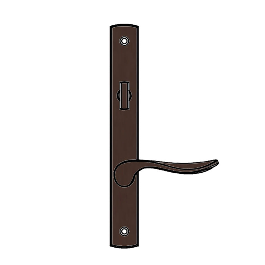 Truth Sentry Lock Handle Set, Modern, Painted over Zinc, Faux Bronze - Truth Sentry Lock Handle Set, Modern, Painted over Zinc, Faux Bronze