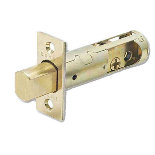Replacement Deadbolt Latch, 2-3/8” Square Corners - Polished Brass