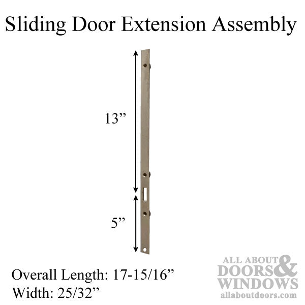 Sliding Door Extension Assembly for 3 point lock, 17.964