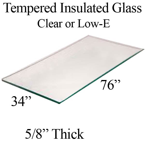 Tempered Patio Glass, 34 x 76 x 5/8 inch - Tempered Patio Glass, 34 x 76 x 5/8 inch
