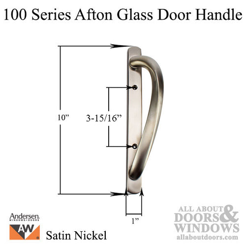 Andersen 100 Series Afton Sliding Door Handle - Satin Nickel - Andersen 100 Series Afton Sliding Door Handle - Satin Nickel