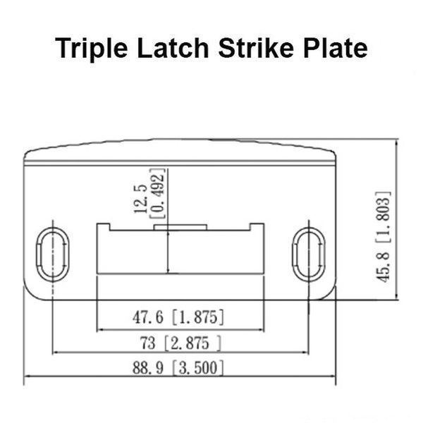 Multipoint Lock Strike Plate with Adjustable Tab – Brushed Nickel - Multipoint Lock Strike Plate with Adjustable Tab – Brushed Nickel