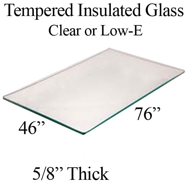 Tempered Patio Glass, 46 x 76 x 5/8 inch - Tempered Patio Glass, 46 x 76 x 5/8 inch