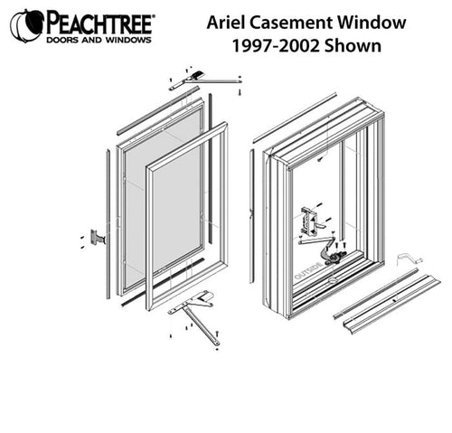 Sash Keeper for Peachtree Ariel Casement Window - Black - Sash Keeper for Peachtree Ariel Casement Window - Black