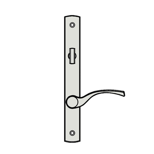 Truth Sentry Lock Handle Set, Transitional, Painted over Zinc- White