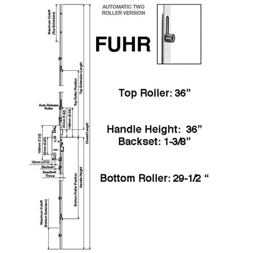 Fuhr / Eagle Auto 3 roller, 36 inch Handle Height - See Replacement Options - Fuhr / Eagle Auto 3 roller, 36 inch Handle Height - See Replacement Options