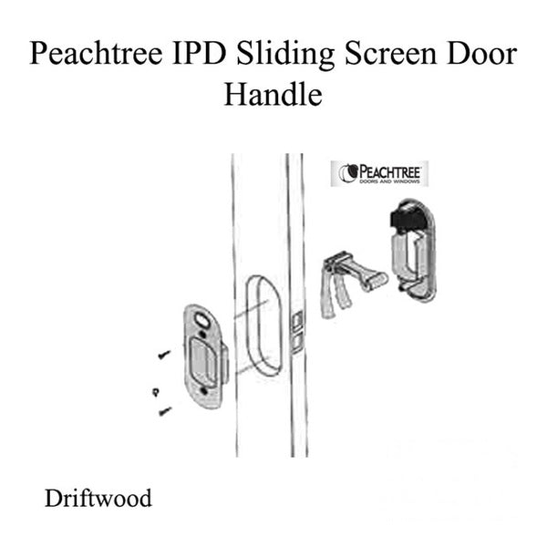 Peachtree IPD Sliding Screen Door Handle and Strike - Driftwood - Peachtree IPD Sliding Screen Door Handle and Strike - Driftwood