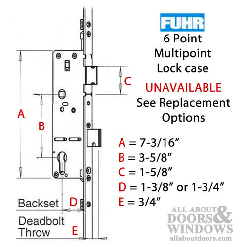 Fuhr Roller / Shoot Version, Active 6-Pt Lock, 8ft. Door - See Replacement Options - Fuhr Roller / Shoot Version, Active 6-Pt Lock, 8ft. Door - See Replacement Options