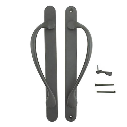 Marvin Active Non-Keyed, Narrow Sliding Door Handle, Center Thumb - Oil Rubbed Bronze