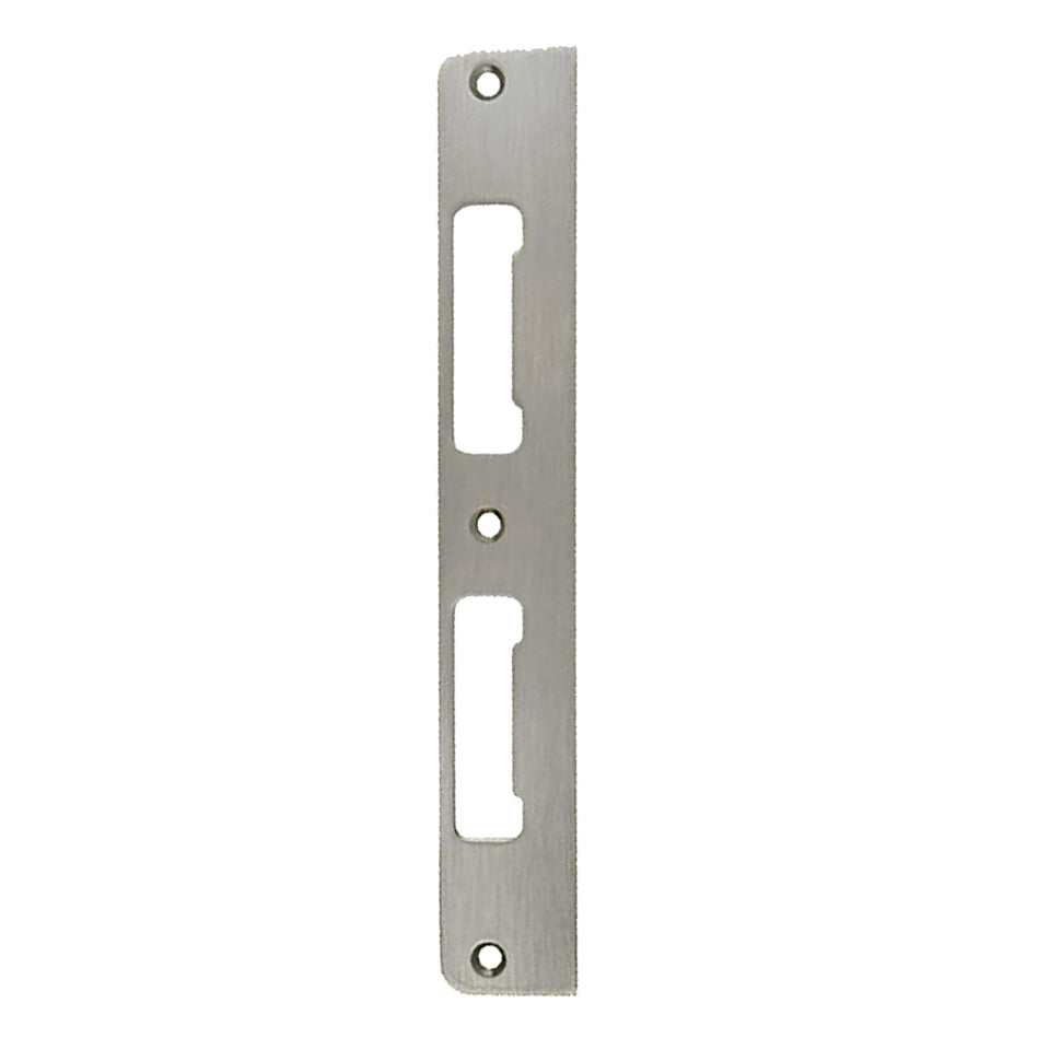 Latch & Deadbolt Strike Plate, 1.30 x 8.82 Flat - Satin Nickel - Latch & Deadbolt Strike Plate, 1.30 x 8.82 Flat - Satin Nickel