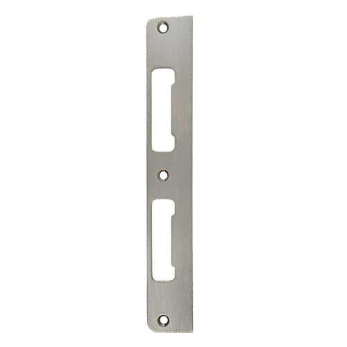 Latch & Deadbolt Strike Plate, 1.30 x 8.82 Flat - Satin Nickel - Latch & Deadbolt Strike Plate, 1.30 x 8.82 Flat - Satin Nickel