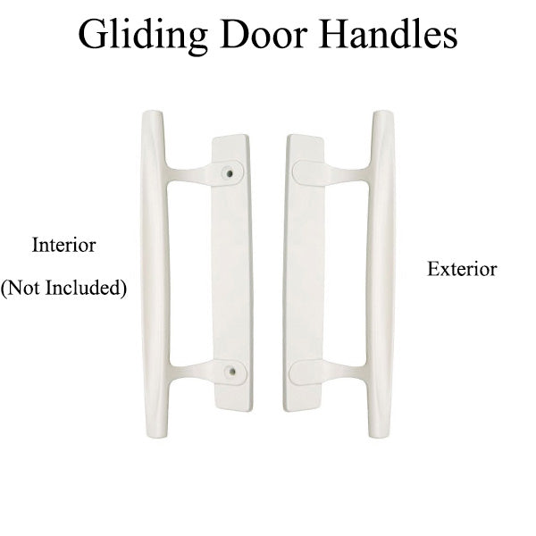Andersen Frenchwood Sliding Door Handle Exterior Dished Style Handle White - Andersen Frenchwood Sliding Door Handle Exterior Dished Style Handle White