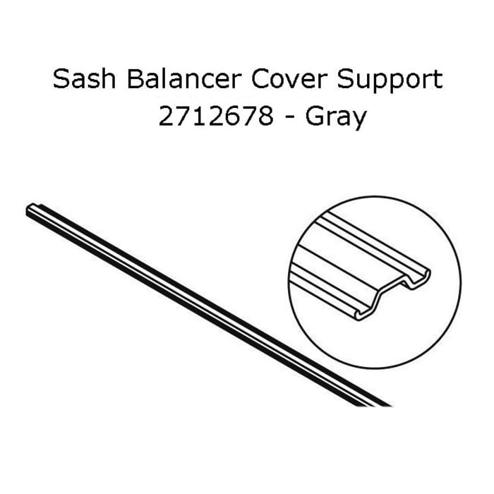 Andersen Tilt-Wash Sash Balancer Cover Support - Gray - Andersen Tilt-Wash Sash Balancer Cover Support - Gray