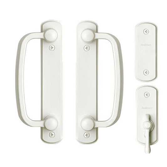 Andersen Frenchwood Gliding Door Trim Hardware, Albany, 4 Panel Interior and Exterior  - White