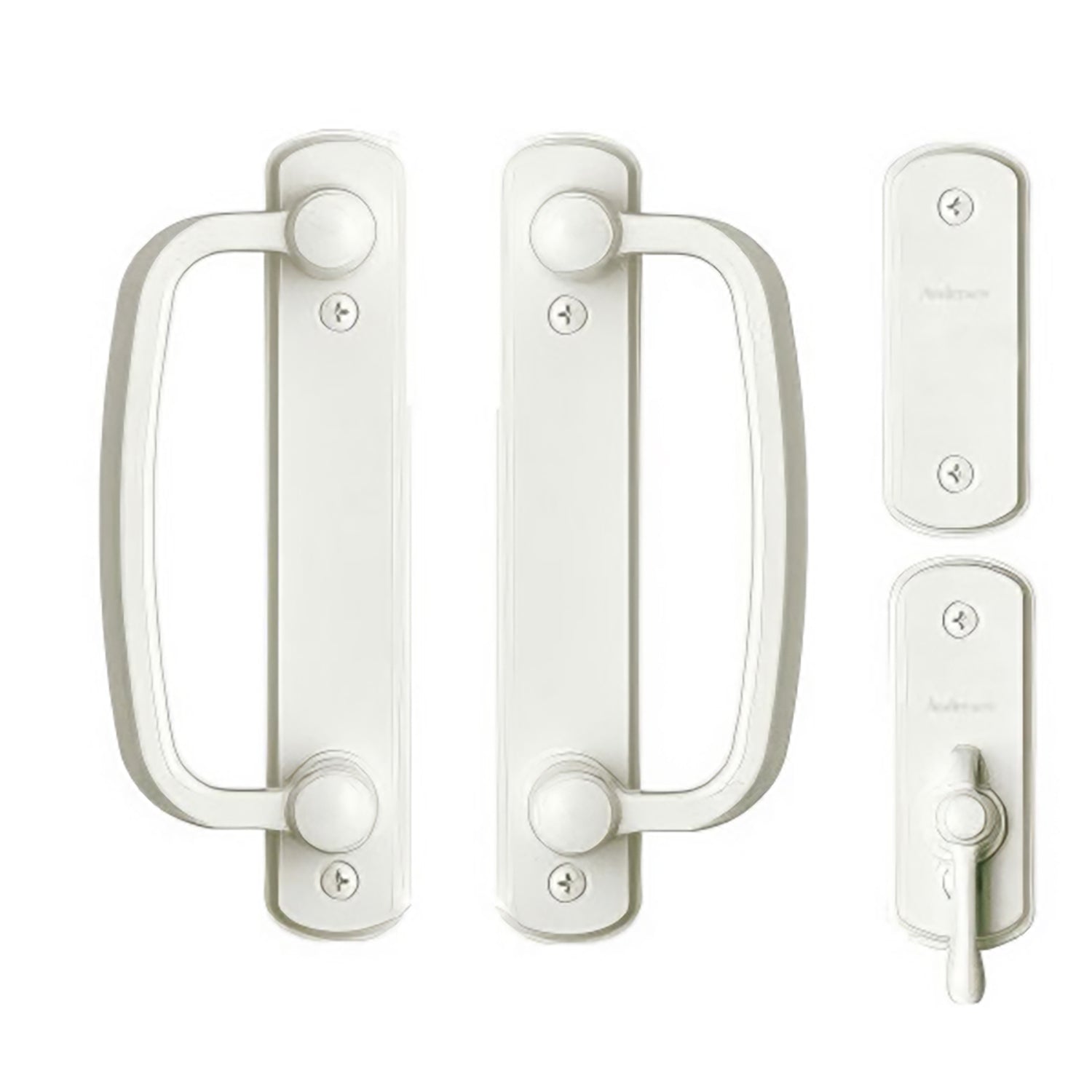 Andersen Frenchwood Gliding Door Trim Hardware, Albany, 4 Panel Interior and Exterior  - White - Andersen Frenchwood Gliding Door Trim Hardware, Albany, 4 Panel Interior and Exterior  - White