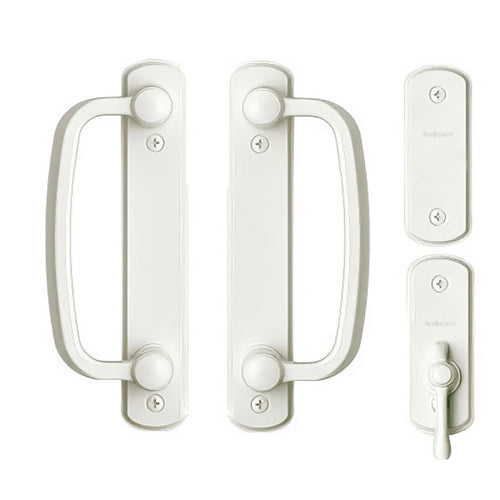 Andersen Frenchwood Gliding Door Trim Hardware, Albany, 4 Panel Interior and Exterior  - White - Andersen Frenchwood Gliding Door Trim Hardware, Albany, 4 Panel Interior and Exterior  - White