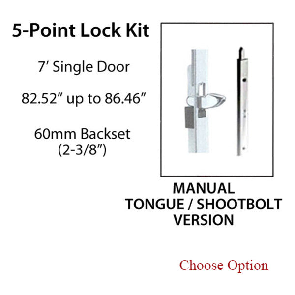 HLS-ONE 3-point Lock KIT, ACTIVE SYSTEM w/60MM backset, choose door thickness - HLS-ONE 3-point Lock KIT, ACTIVE SYSTEM w/60MM backset, choose door thickness