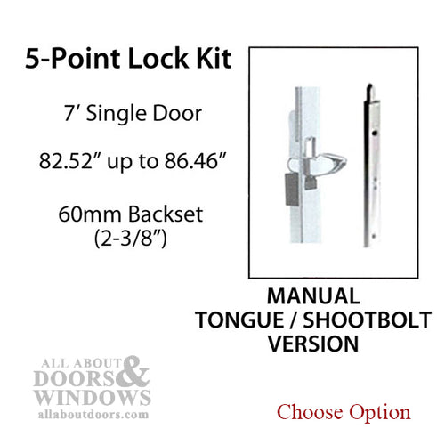 HLS-ONE 3-point Lock KIT, ACTIVE SYSTEM w/60MM backset, choose door thickness - HLS-ONE 3-point Lock KIT, ACTIVE SYSTEM w/60MM backset, choose door thickness
